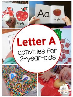 Alphabet Activities for 2-year-olds - The Measured Mom Letter A Activities, A Activities, Letter Of The Week, Daycare Activities, Letter Activities, Toddler Snacks