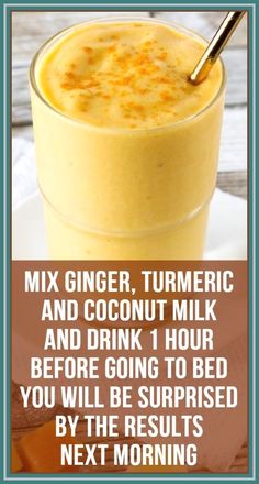 Turmeric Ginger Coconut Oil Bedtime Drink For Weight Loss Poor Digestion, Exercise Ideas, Help Digestion, Detox Drinks Recipes, Ginger Turmeric, Healthy Juice Recipes, Natural Drinks, Healthy Drinks Recipes