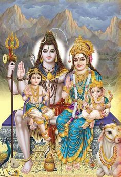 the hindu god and his family