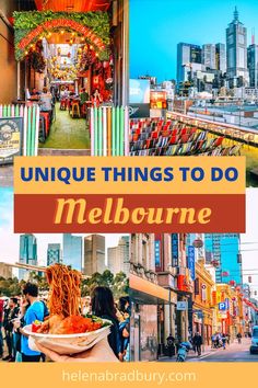 the ultimate things to do in melbourne, australia with text overlay that reads unique things to do melbourne