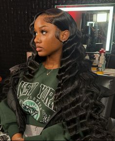 College Hair, Deep Wave Lace Front Wigs, Wavy Weave, Gabriels Inferno, 17 Birthday, Wig Styling, Crimped Hair