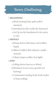 Story Outlining Method Story Plotting Outline, How To Write A Story Outline, Story Writing Outline, Basic Story Outline, How To Make A Story Book, Outline For Writing A Book, Writing A Novel Outline, Creating A Story Outline, Story Plot Ideas Inspiration