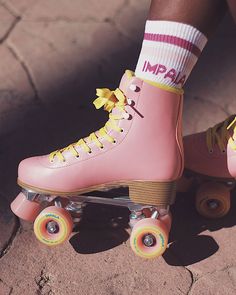 Beauty Shot of Impala Quad Skate - Pink New Impala, Impala Roller Skates, Pink Roller Skates, Retro Roller Skates, Quad Roller Skates, Quad Skates, Inline Skating, Sock Packs, Roller Skate