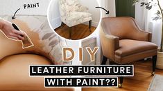 how to paint leather furniture with paint?