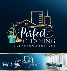 the logo for perfect cleaning cleaning services, which is designed to look like it has been cleaned