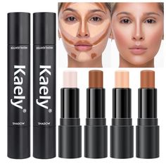 PRICES MAY VARY. 💝【2 in 1 Cream Contour Stick Makeup】 -Countour highlight stick has a silky, lightweight, buttery smooth formula that blends seamlessly onto your skin! Cream Bronzer Stick - Incredibly creamy and soft texture combines the features of a powder and butter bronzer; that smooth skin texture brightens skin tone and delivers a gorgeous bronze finish.The makeup contour and makeup highlighter create the illusion of a sculpted, defined face in no time. 💝【Brightens & Shades】4 Colors Stic Cream Contour Stick, Cream Contour Palette, Butter Bronzer, Contour Stick, Concealer Stick, Smooth Skin Texture, Cream Contour, Contour Palette, Brighten Skin Tone