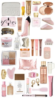 Dior Girl, Teen Christmas Gifts, Makeup Bag Essentials, Baby Pink Aesthetic, Make Up Inspo, Fancy Makeup, Dream Gift, Girly Gifts