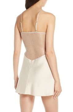 Flora Nikrooz Showstopper Chemise | Nordstrom Lace Dresses With Delicate Straps For Night Out, Fitted Lace Camisole With Built-in Bra, Party Lace Slip Dress With Sweetheart Neckline, Lace Slip Dress With Sweetheart Neckline For Party, Flirty Lace Camisole For Spring, Lace Slip Dress With Built-in Bra For Daywear, Spring Nylon Camisole With Built-in Bra, Elegant Sheer Sleeveless Camisole, Delicate Lace Slip Dress For Party