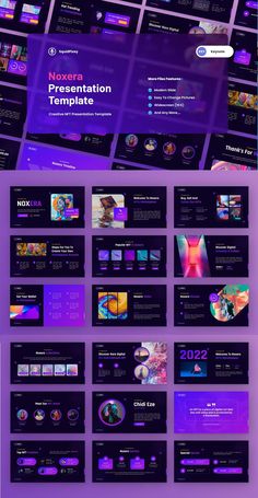 an image of a purple and black presentation template