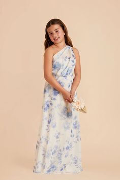 Kiara Blue Rococo Floral Chiffon Junior Bridesmaid Dress | Birdy Grey Junior Bridesmaid Dresses Floral, Light Blue Junior Bridesmaid Dresses, Floral Junior Bridesmaid Dresses, Teen Bridesmaid Dresses, Jr Bridesmaid Dresses, Positive Aura, Junior Bridesmaids, Floral Bridesmaid Dresses, Best Wedding Guest Dresses