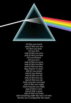 dark side of the moon 🌑 Pink Floyd Quotes, Pink Floyd Tattoo, Pink Floyd Lyrics, Dark Side Of The Moon, The Dark Side