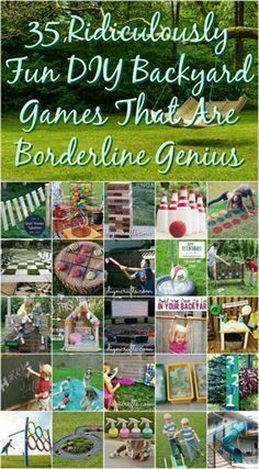 the cover of an article about backyard games that are borderline genius, with pictures of children