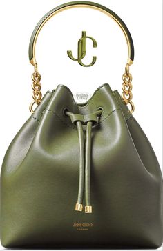 Trendy Leather Bags, Manolo Blahnik Green, Pantone Green, Olive Style, Green Pumps, Trendy Fashion Accessories, Jimmy Choo Bag, Handbag Heaven, Bon Bon