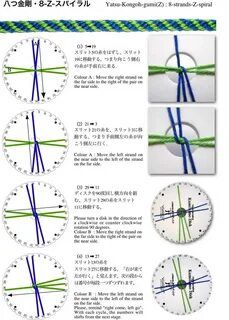 the instructions for how to tie a ribbon around a clock with blue and green ribbons