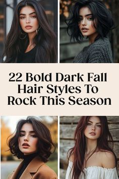 Fall Hair Styles, Dark Fall Hair Colors, Autumn Skin, Dark Fall Hair, Fall Hair Color Ideas, Dark Fall, Hair Color Options, Dark Brunette, Perfect Dark