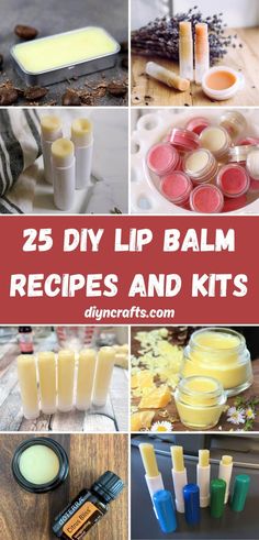 25 DIY Lip Balm Recipes and Kits Chapstick Diy, Chapstick Recipe, Lip Balm Recipes, Homemade Lip Balm, Beeswax Lip Balm, Best Lip Balm, Organic Lip Balm