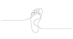 a single line drawing of a foot