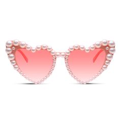 Introducing our Heart-Shaped Pearl Embellished Sunglasses, a romantic and elegant accessory that combines the unique heart-shaped frames with exquisite pearl embellishments. These sunglasses are designed to add a touch of sophistication and luxury to your look while providing both style and sun protection.Elevate your style and add a touch of romance with the Heart-Shaped Pearl Embellished Sunglasses. Let the unique shape and exquisite pearl decorations make a statement and enhance your look wit Elegant Heart-shaped Sunglasses With Tinted Lenses, Elegant Heart-shaped Tinted Sunglasses, Chic Heart-shaped Sunglasses For Summer, Elegant Pink Sunglasses For Party, Elegant Pink Party Sunglasses, Elegant Sunglasses As Gift, Elegant Heart-shaped Party Sunglasses, Elegant Valentine's Day Party Sunglasses, Heart-shaped Sunglasses For Summer Weddings