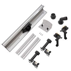 the kit includes an extension rod, two screws and four pieces of metal hardware