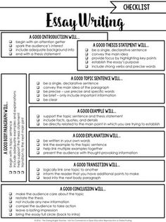 the writing checklist for an easy to use worksheet is shown in black and white