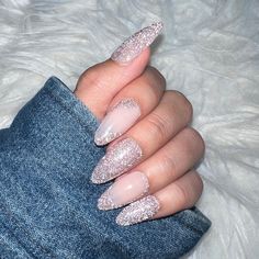 Reflective Glitter Press on Nails Handpainted False Nails Etsy Nails With Reflective Glitter, Reflective Glitter Nails, Glitter Nail Ideas, Purple And Pink Nails, Glitter Nail Designs, Glitter French Nails, Reflective Nails, Purple Glitter Nails, Ombre Nails Glitter