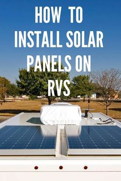 how to install solar panels on rvs