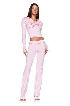 BLARE HOODIE - PINK : PASTEL PINK | I.AM.GIA Black Brick, I Am Gia, Pink Pastel, Casual Trousers, Pink Hoodie, Tube Top, Pastel Pink, Long Sleeve Hoodie, Bottoms Pants