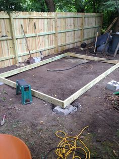 the back yard is being built and ready to be used