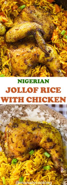 African Jollof Rice And Chicken, Rice Jollof Recipe, Nigerian Chicken, Quick Delicious Dinner, African Recipes Nigerian Food, Chicken And Rice Recipe, Rice With Chicken, Nigerian Recipes, African Cooking