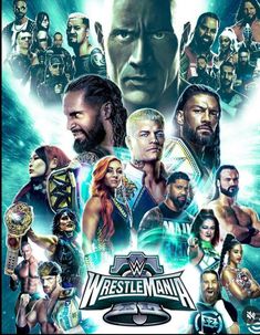 the poster for wwe's new wrestling match, which is being played on tv