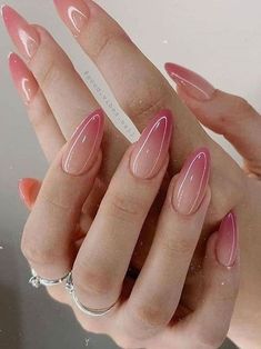 Pink Ombre Nails, Red Polish, Jelly Nails, Red Prom