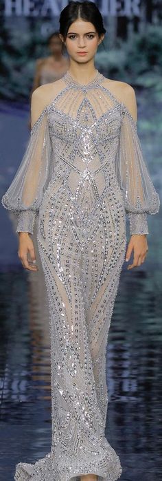 Silver Attire, The Atelier Couture, Evening Gown Dresses, Couture Collection, Event Dresses, Couture Dresses, Couture Fashion, Silver Fashion, Evening Gowns