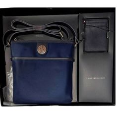 Crossbody Perfect For Running Errands, Can Easily Fit Your Phone, Wallet, And Keys With Some Extra Room! Adjustable Strap Matching Card Holder Case One Front Exterior Pocket Two Inner Pockets Silver Hardware & Front Logo Colors: Navy Blue, Red & White 8.5"L X 8"H X 2"W Nylon/Leather New In Gift Box W/Clear Lid Navy Purse, Logo Colors, Tommy Hilfiger Bags, Tommy Hilfiger Vintage, Card Holder Case, Black Crossbody Purse, Bags Logo, Orange Leather, Black Crossbody