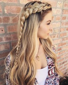 Long Hairstyle With A Braid Hairstyles Diy, Dutch Braid Hairstyles, Side Braid Hairstyles, French Braid Hairstyles, Cute Braided Hairstyles, Beautiful Braids, Back To School Hairstyles, Trending Hairstyles