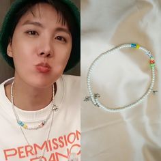 BTS Jhope Jung Hoseok Necklace Jhope Necklace, Bts Necklace, Bts Accessories, Jewelry Kpop, Bts Diy, Bts Bracelet, Diy Birthday Gifts For Friends, Edgy Jewelry, Bts Aesthetic Wallpaper For Phone