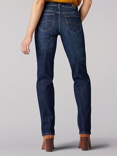 This classic denim style is as timeless as it gets. Our Women's Relaxed Fit Straight Leg Jeans offer a comfortable fit that flatters every figure while giving your outfits a polished look. With a mid rise, cotton-blend stretch denim, relaxed fit, and extended sizes, this straight leg style provides an unmatched level of comfort with a fit every woman will appreciate. Time-tested Lee® styling blends with high-quality denim with the perfect amount of stretch to create snug, all-day comfort in a style that never loses its shape. Denim Style, Polished Look, Every Woman, Denim Fashion, Jeans Style, Stretch Denim, Straight Leg Jeans, Leg Jeans, Casual Pants