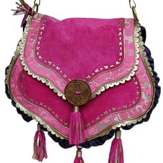 ☯☮ॐ American Hippie Bohemian Style ~ Boho Bag! Pink Fringe Bag, Pastels Fashion, Boho Life, Fringe Purse, Boho Glam, Pink Boho, Hippie Bohemian