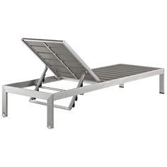 a metal bed frame with an adjustable foot rest on it's side, viewed from the front