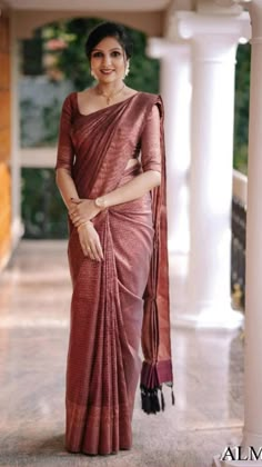 Christian Bridal Saree, Engagement Saree, Maroon Saree, Bridal Sarees South Indian, Wedding Saree Collection, Dark Maroon, Simple Sarees