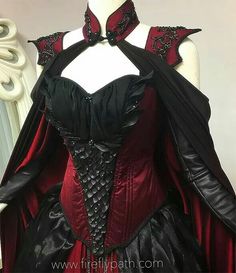 Goth:  The #Undead ~ Made by Firefly Path. Dragon Gown, Crimson Moon, Moon Dragon, Vampire Fashion, Diy Kostüm, Gothic Clothes, Gothic Dress