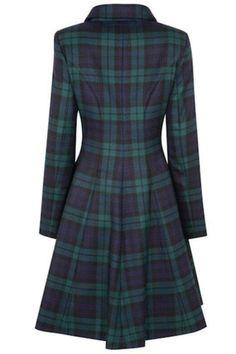 Kate Middleton Style Outfits, Tartan Coat, Tartan Clothing, Black Watch Tartan, Middleton Style, Long Kurti Designs, Tailored Coat, Check Dress