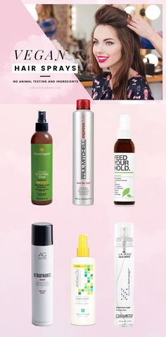 List of the best cruelty-free and vegan hairsprays! Absolutely no animal testing or ingredients used in these vegan hairsprays. Hair Sprays, Buy Makeup, Brushes Makeup, Vegan Cosmetics, Vegan Hair, Cruelty Free Cosmetics, Hair Treatments, Cruelty Free Brands