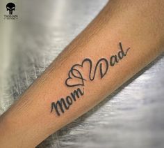 Beautiful Mom and Dad Tattoo Tattoo Parents Mom And Dad, Mum And Dad Tattoos For Women, Surya Tattoo, Mom And Dad Tattoo For Daughter, Mom And Dad Memorial Tattoos, Mom And Dad Tattoos, Mom Dad Tattoo Design, Tattoo Mom Dad, Mom And Dad Tattoo