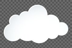 a white cloud on a transparent background