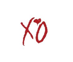 the word xo written in red ink