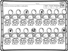 a number line worksheet with balloons and numbers to 10 on it, which is the