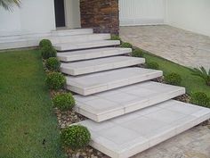 a set of steps leading up to a house