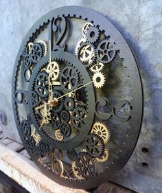 a clock that is sitting on top of a table