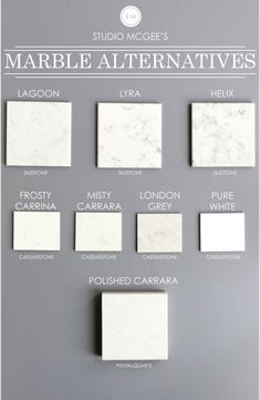 the marble alternatives are available in different colors and sizes