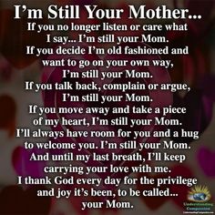 a poem that says i'm still your mother